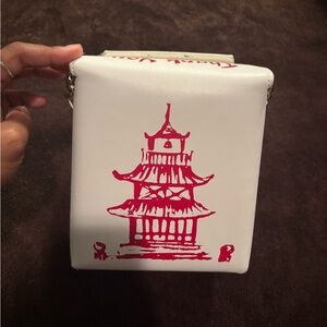 Take out Box Bag with Red Pagoda Design